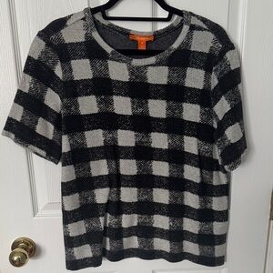 Joe Fresh Charcoal and Light Gray Knit Top